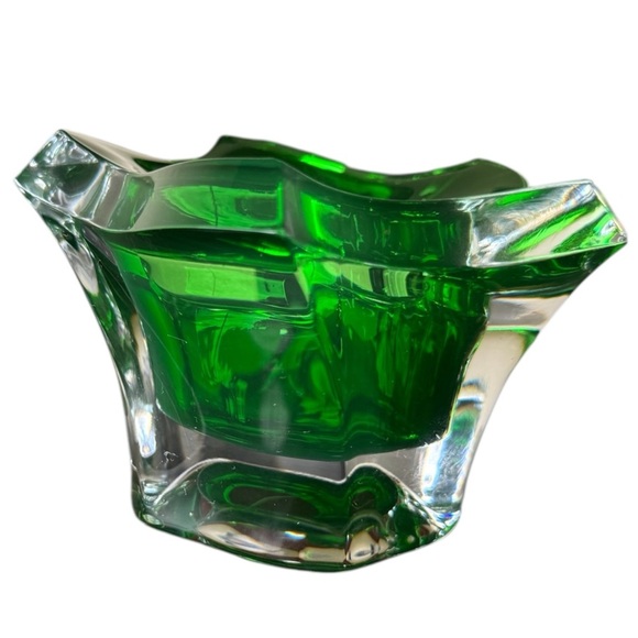 Vintage Mikasa Green Glass Votive Candle Holder Home Decor - Picture 4 of 4